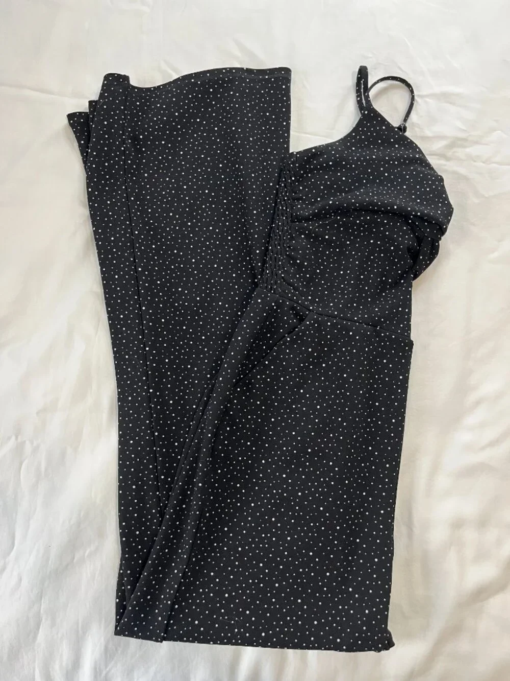 Allison Joy Black White Polkadot Jumpsuit with Pockets - Picture 7 of 7